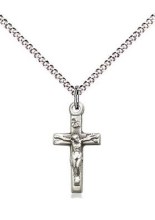 SS SM CRUCIFIX 16" CHAIN