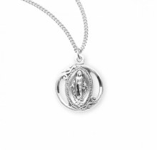 SS SMALL ROUND PIERCED MIRACULOUS MEDAL