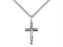 STERLING SILVER CRUCIFIX WITH 18'' CHAIN