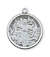 SS ST FRANCIS MEDAL 18" CHAIN