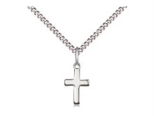 STERLING SILVER TINY BABY CROSS WITH 13'' CHAIN