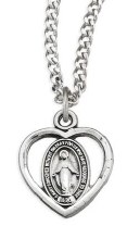 SS TINY PIERCED MIRAC HEART