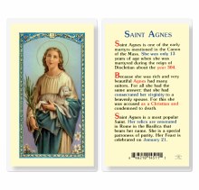 ST AGNES LAMINATED PRAYERCARD