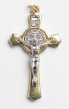 ST. BENEDICT GOLD W/ CRUCIFIX