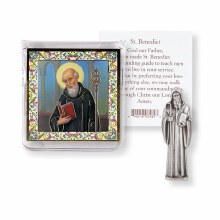 ST BENEDICT POCKET STATUE