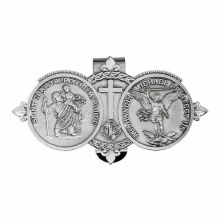 ST. CHRISTOPHER AND ST. MICHAEL VISOR CLIP