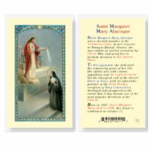 ST MARGARET MARY ALACOQUE PRAYER CARD