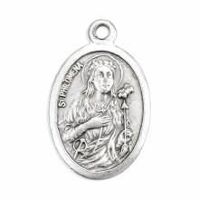 ST PHILOMENA OXIDIZED MEDAL 1"