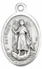 ST. RAPHAEL OXIDIZED MEDAL