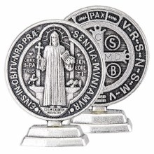 STANDING ST BENEDICT MEDAL