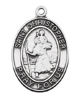 SS ST CHRISTOPHER MEDAL 24" CHAIN