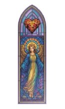 STAINED GLASS ANGEL BOOKMARK