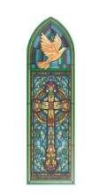STAINED GLASS CROSS BOOKMARK