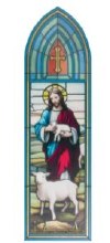 STAINED GLASS GOOD SHEPHERD BOOKMARK