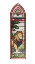 STAINED GLASS LION BOOKMARK