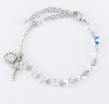 SWAROVSKI CRYSTAL BUTTERFLY ROSARY BRACELET