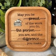 TEACHER PRAYER TRAY CEDAR