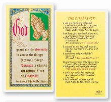 THE DIFFERENCE PRAYER CARD