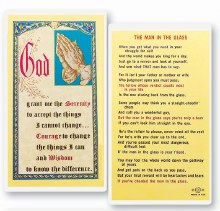 THE MAN IN THE GLASS SERENITY PRAYER CARD