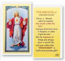THE MIRACLE OF FRIENDSHIP PRAYER CARD