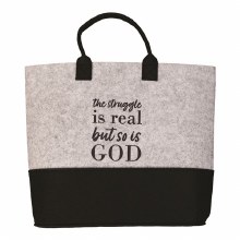 THE STRUGGLE IS REAL FELT TOTE