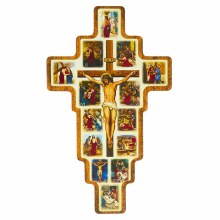 WAY OF THE CROSS 12" WOOD CROSS