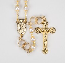 WEDDING RING ROSARY GOLD