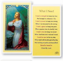 WHAT I NEED PRAYER CARD