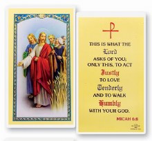 WHAT THE LORD ASKS PRAYER CARD