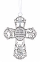 WHITE CRIB CROSS BLESS THIS CHILD