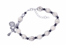 WHITE HOWOLITE STONE ROSARY