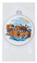 NOAH'S ARK CRIB MEDAL W/ WHITE RIBBON