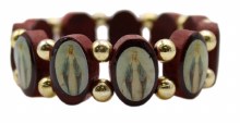 WOODEN OUR LADY OF GRACE BRACELET