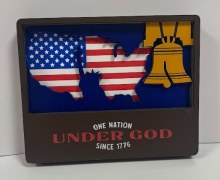 WOODEN LIBERTY BELL PLAQUE