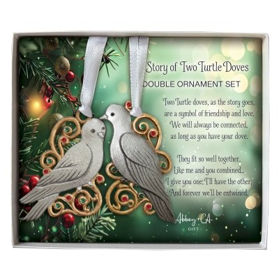 TWO TURTLE DOVE ORNAMENT