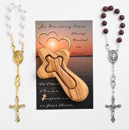 UNITY CROSS WEDDING AUTO ROSARY KIT