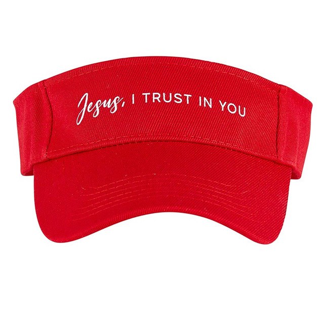 JESUS, I TRUST IN YOU RED VISOR