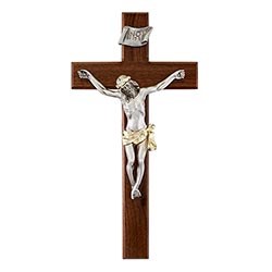 CRUCIFIX WITH TWO-TONE CORPUS