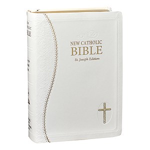ST JOSEPH NEW CATHOLIC BIBLE WHITE COVER