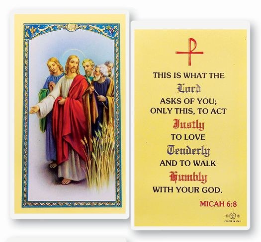 WHAT THE LORD ASKS PRAYER CARD
