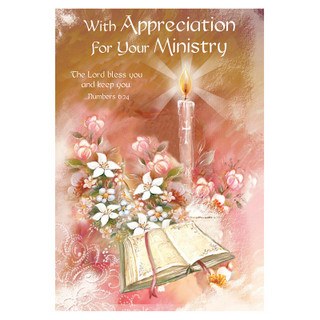 WITH APPRECIATION MINISTRY CARD