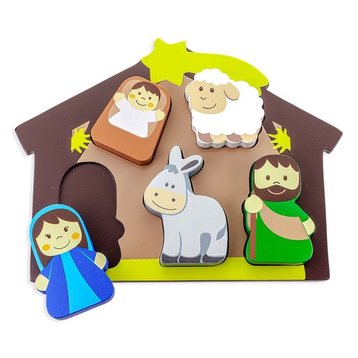 6PC WOODEN NATIVITY PUZZLE