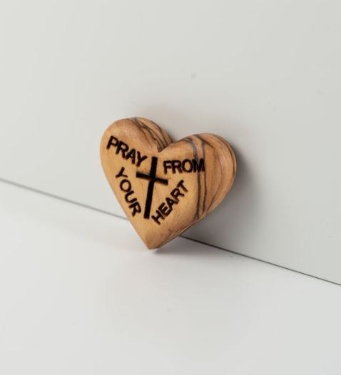 WOOD HEART PRAY FROM THE HEART