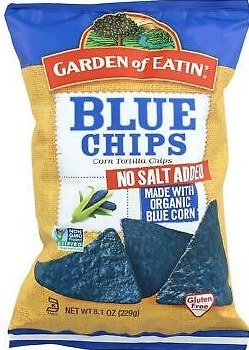 Garden Of Eatin Blue Chips No Salt Added  8.1 oz