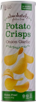 Absolutely Potato Crisps Onion Garlic   4.9 oz