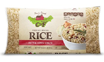 C &amp; F  Brown Rice 1 Lb.