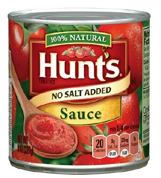 Hunts Sauce No-salt 8 oz