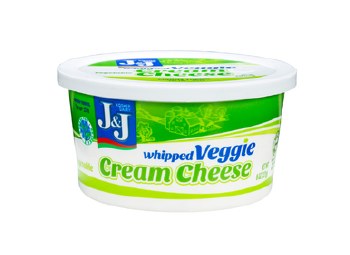 J &amp; J Cream Cheese Whipped w/ Vegetables 8 oz