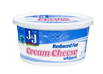 J &amp; J Cream Cheese Whipped Low Fat  8 oz