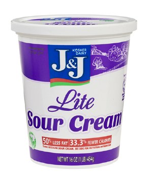 J &amp; J Lite Sour Cream 16 oz